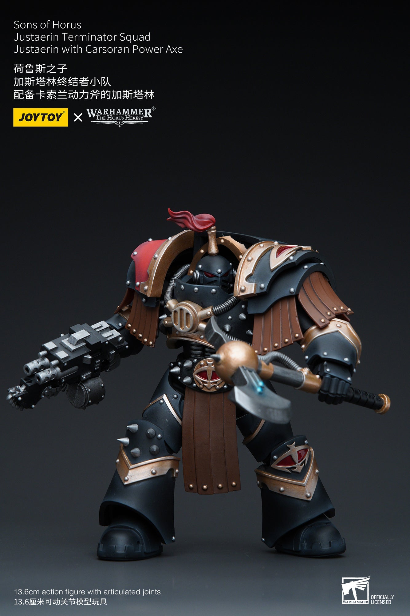 Warhammer Sons of Horus Justaerin Terminator Squad Justaerin with Carsoran Power Axe (In Stock)