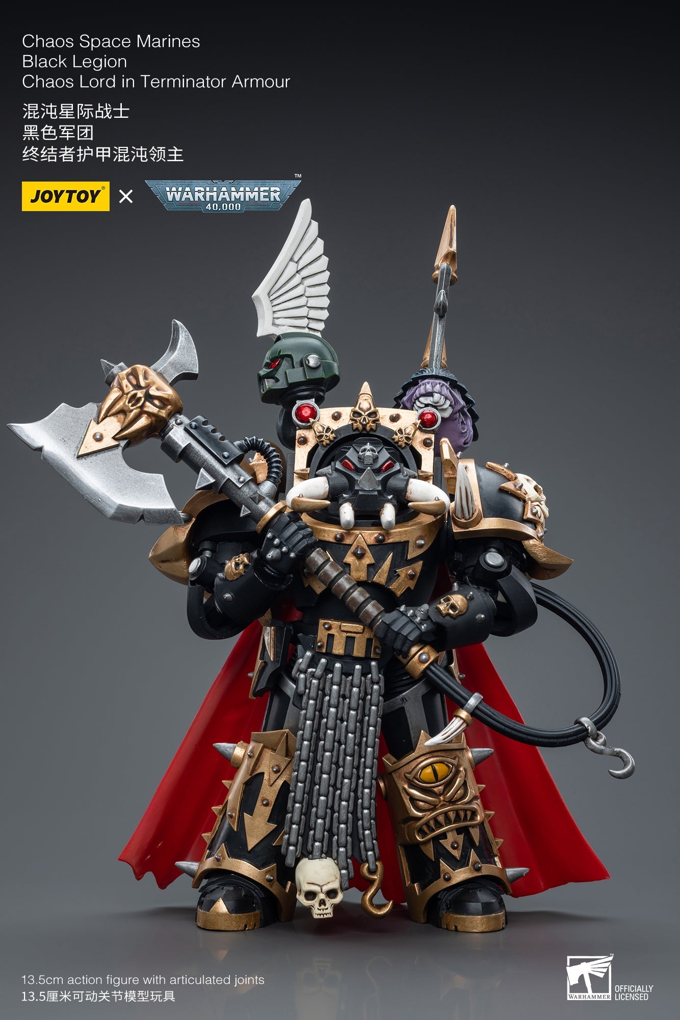 Warhammer 40K Chaos Space Marines Black Legion Chaos Lord in Terminator Armour (In Stock)