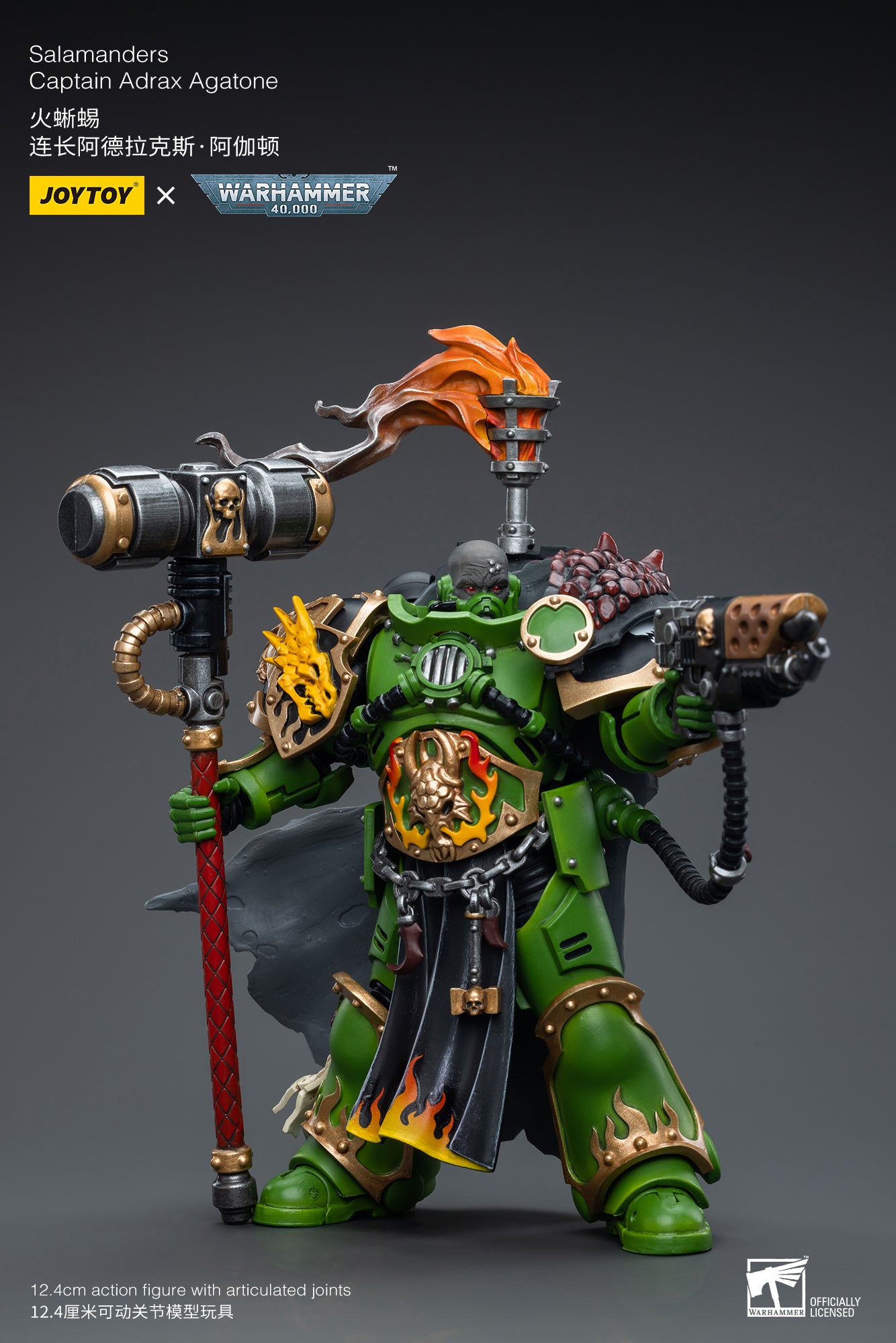 (Pre-Order) Warhammer 40K Salamanders Captain Adrax Agatone