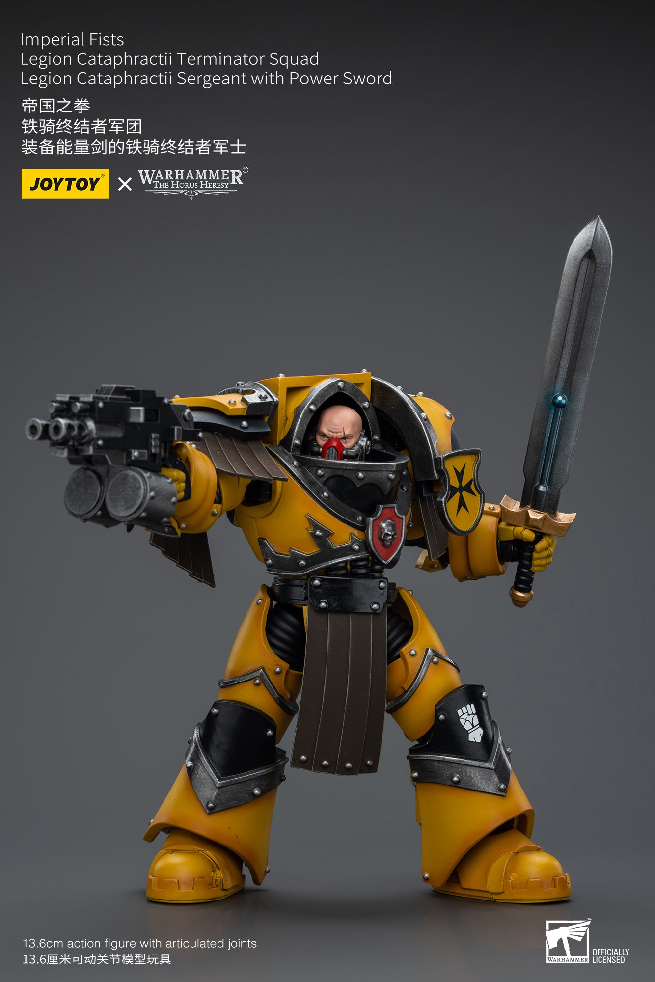 (Pre-Order) Warhammer The Horus Heresy Imperial Fists Legion Cataphractii Terminator Squad Legion Cataphractii Sergeant with Power Sword