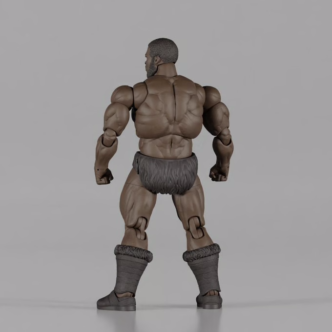(Pre-Order) Brutal Realm African Warrior Barbarian 1/12 Scale Action Figure