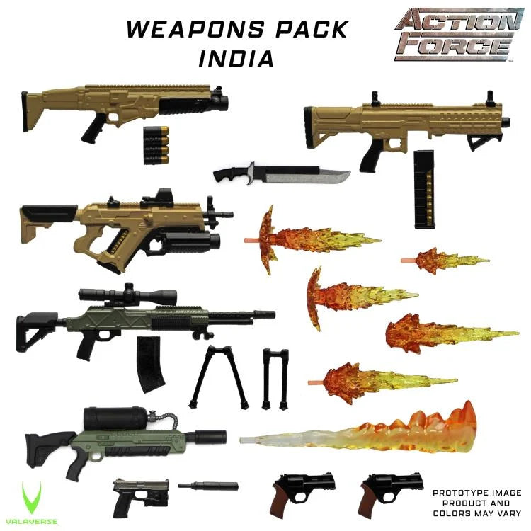 Action Force Weapons Pack (India) 1/12 Scale Accessory Set - Series 5 (In Stock)