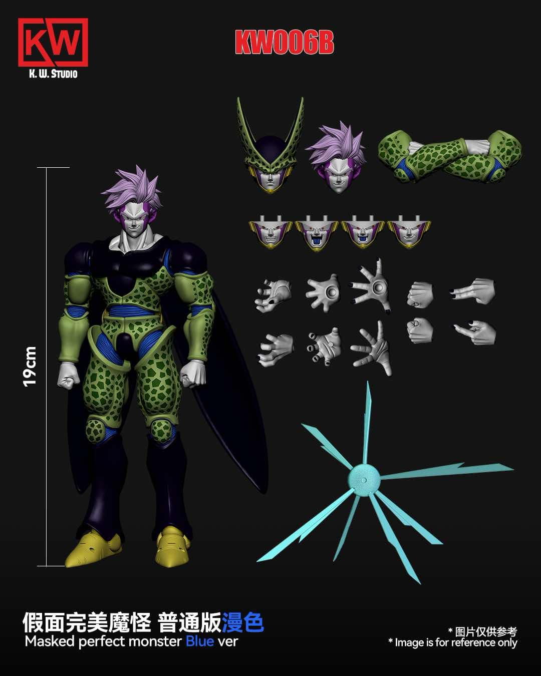 (Pre-Order) KW Studio KW006B Green Masked Perfect Monster (Blue) Comic Colour - Standard Version