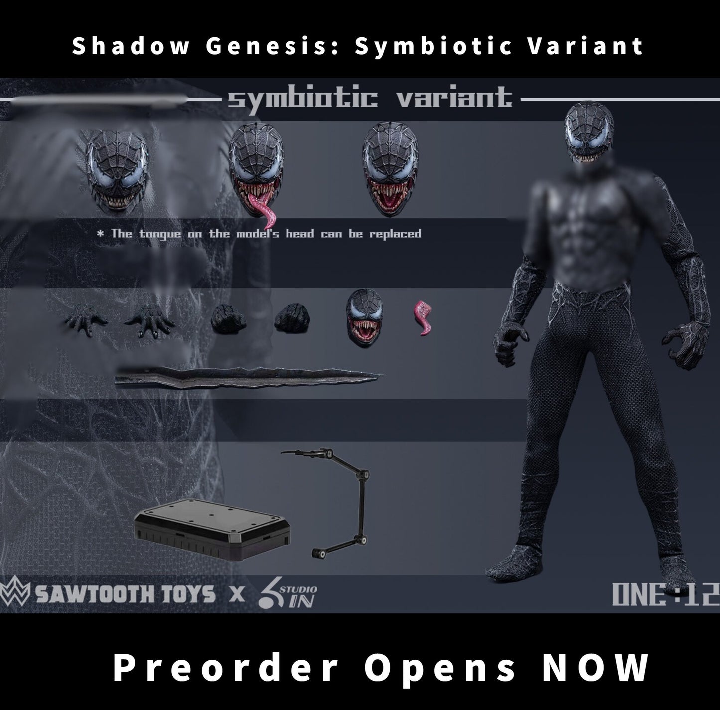 (Pre-Order) Sawtooth Toys x 6in Studio Shadow Genesis: Symbiotic Variant 1/12 action figure