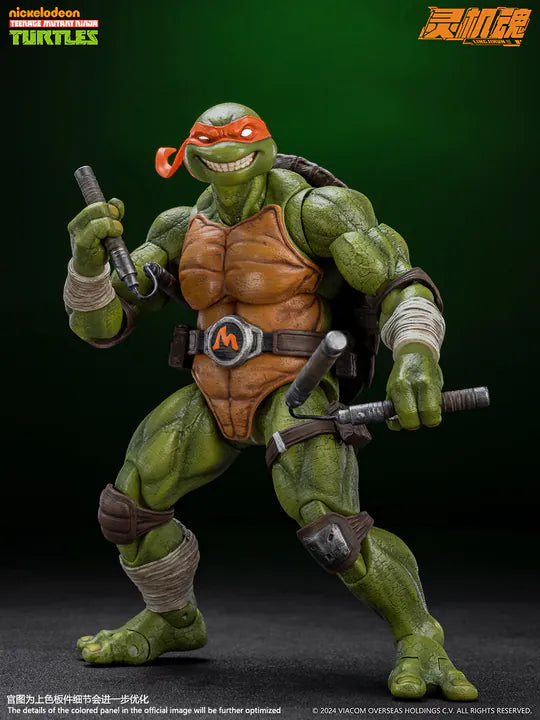 (Pre-Order) LINGJIHUN 1/12 TMNT Michelangelo Action Figure