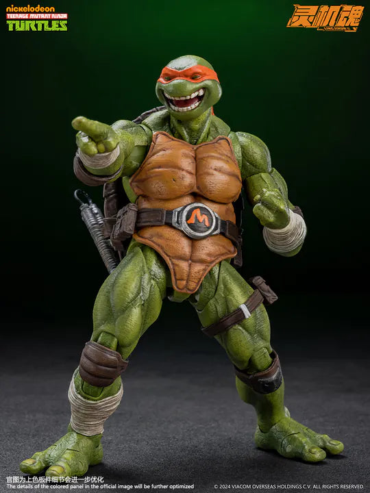 (Pre-Order) LINGJIHUN 1/12 TMNT Michelangelo Action Figure