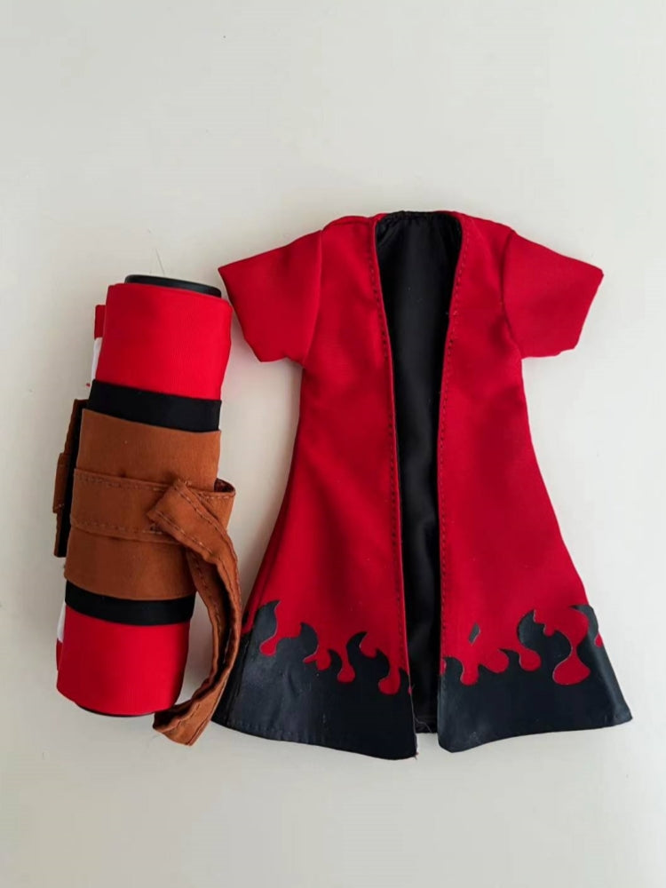 Custom 1/12 Clothing Accessories for S.H.Figuarts SHF Naruto coat and scroll 1/12