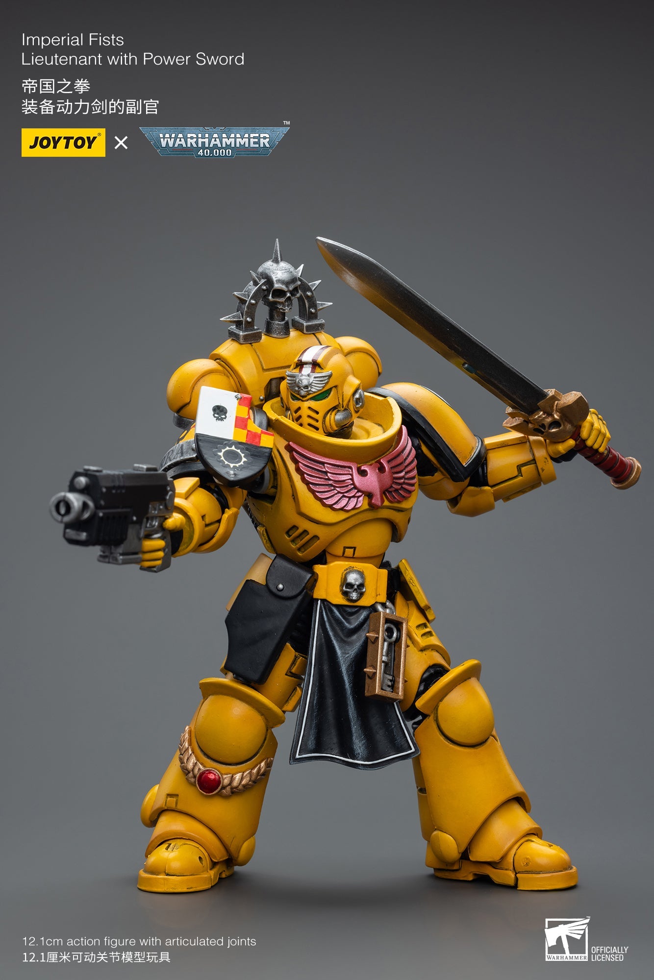 Warhammer 40K Imperial Fists Lieutenant with Power Sword (In Stock)