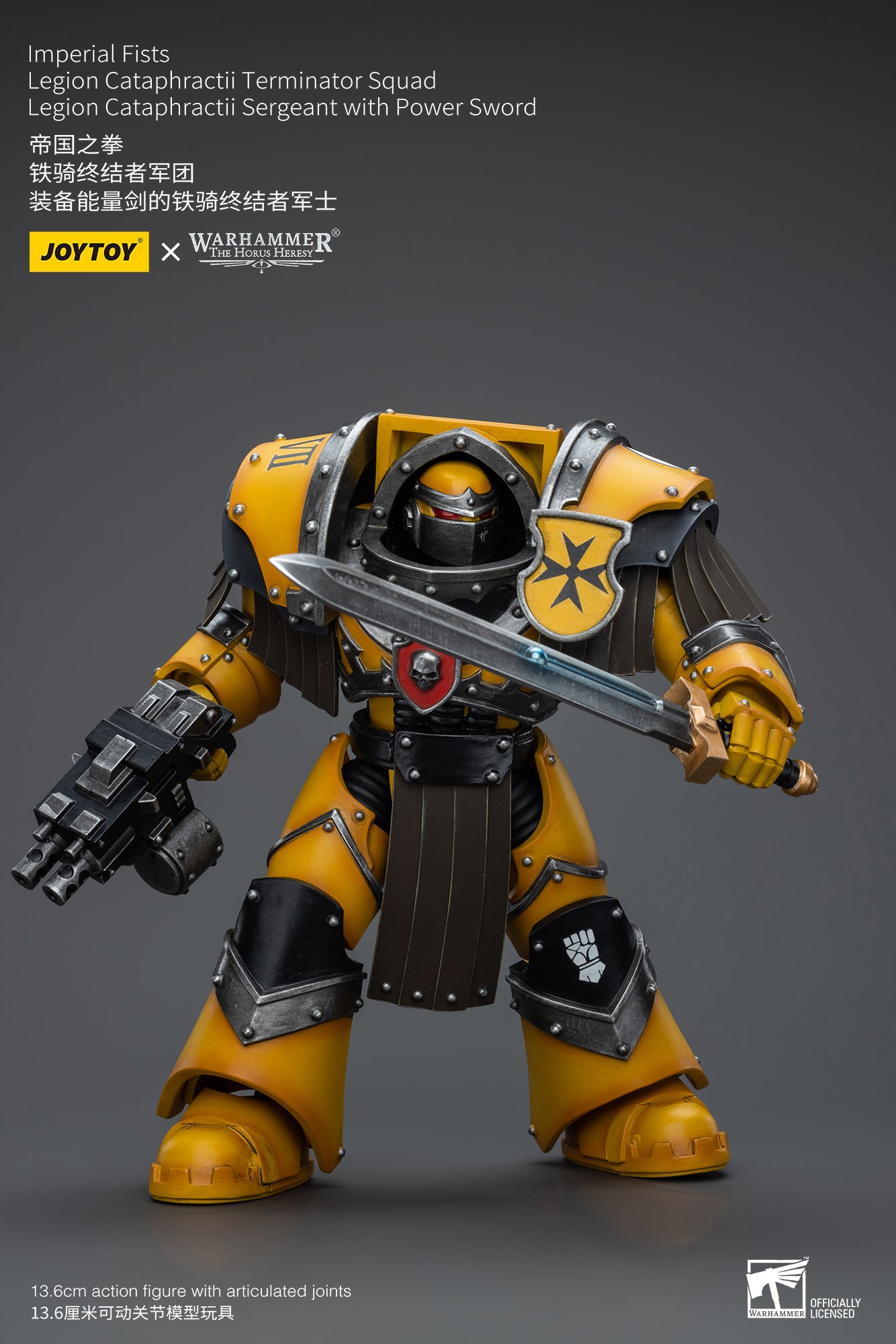 (Pre-Order) Warhammer The Horus Heresy Imperial Fists Legion Cataphractii Terminator Squad Legion Cataphractii Sergeant with Power Sword