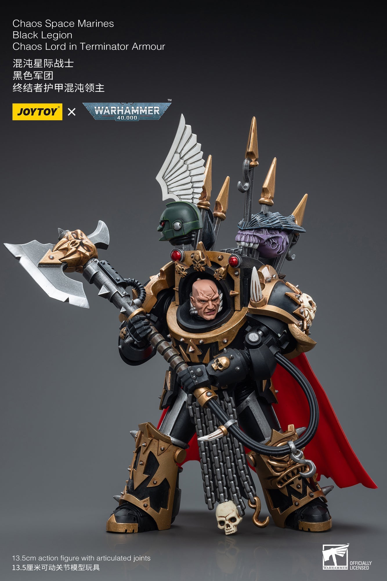 Warhammer 40K Chaos Space Marines Black Legion Chaos Lord in Terminator Armour (In Stock)
