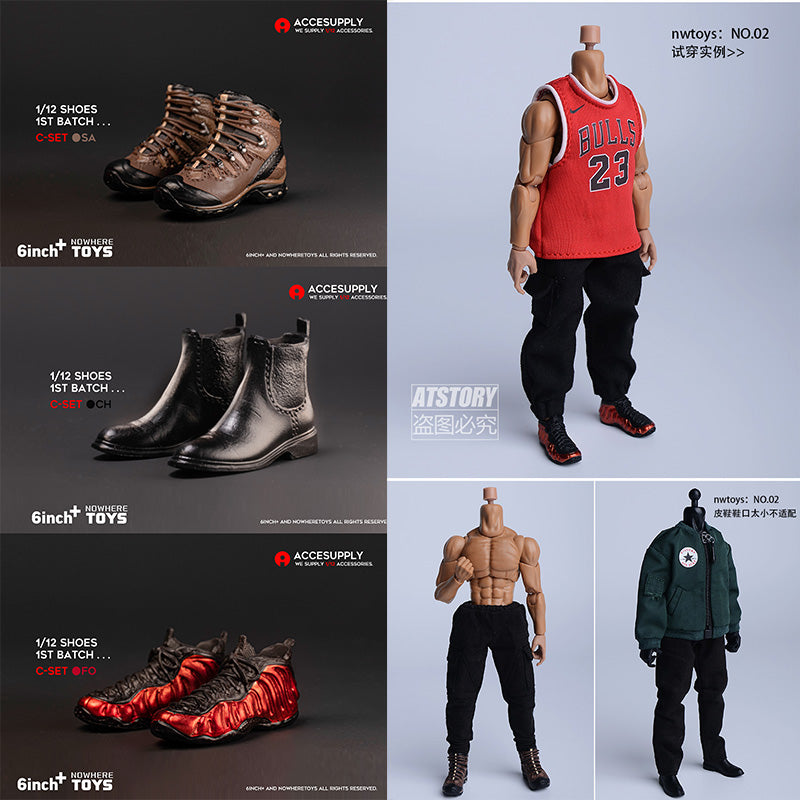 Shoes for 1/12 6 inch figure