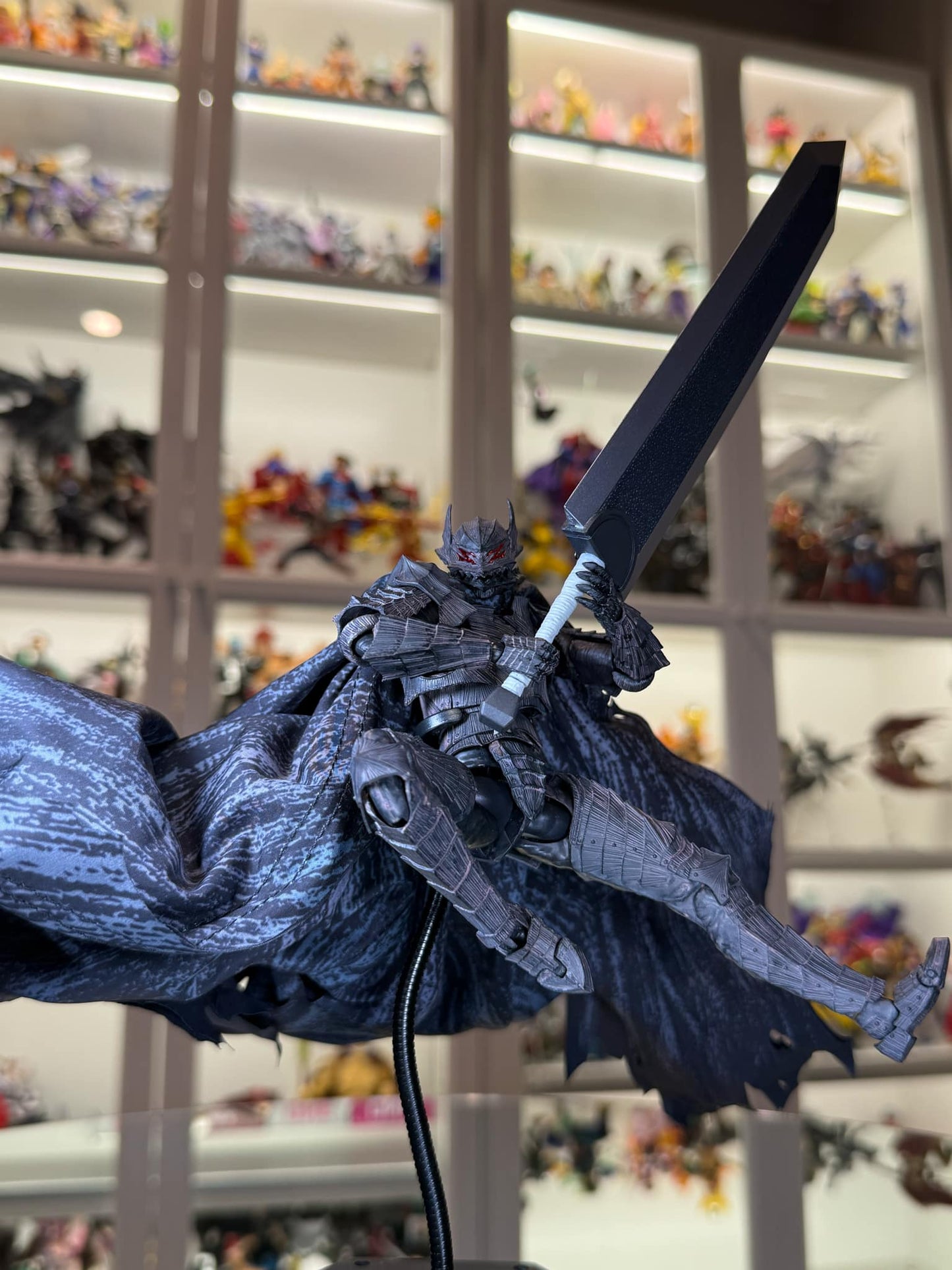 S.H.Figuarts SHF Berserk Armor Guts and Little Witch with Custom soft clothing and cape (Pre-Owned)