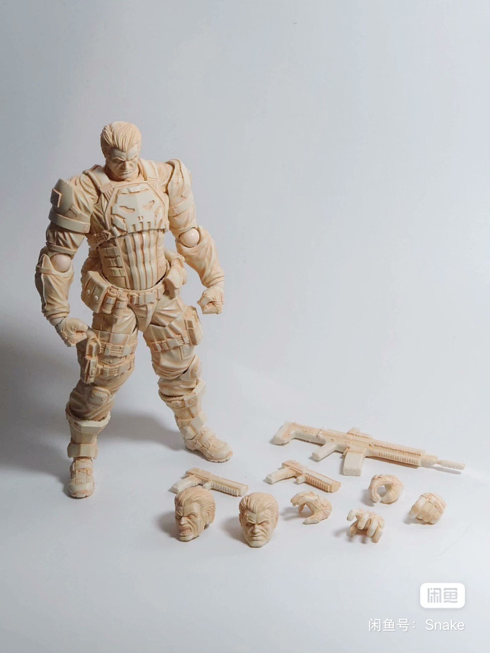 Custom 1/12 Action Figure Snake Studio Revoltech Punish man (Painted)