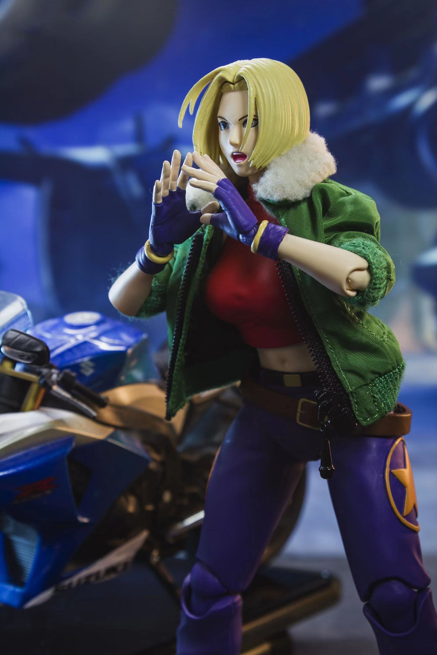 Custom 1/12 Clothing Accessories for Storm Toys Blue Mary coat 1/12