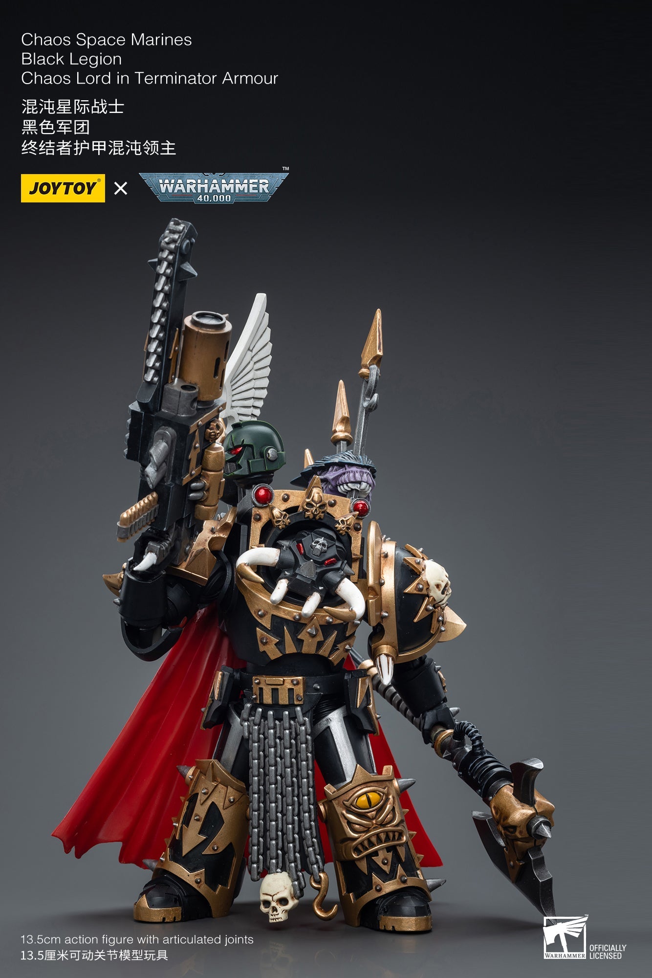 Warhammer 40K Chaos Space Marines Black Legion Chaos Lord in Terminator Armour (In Stock)