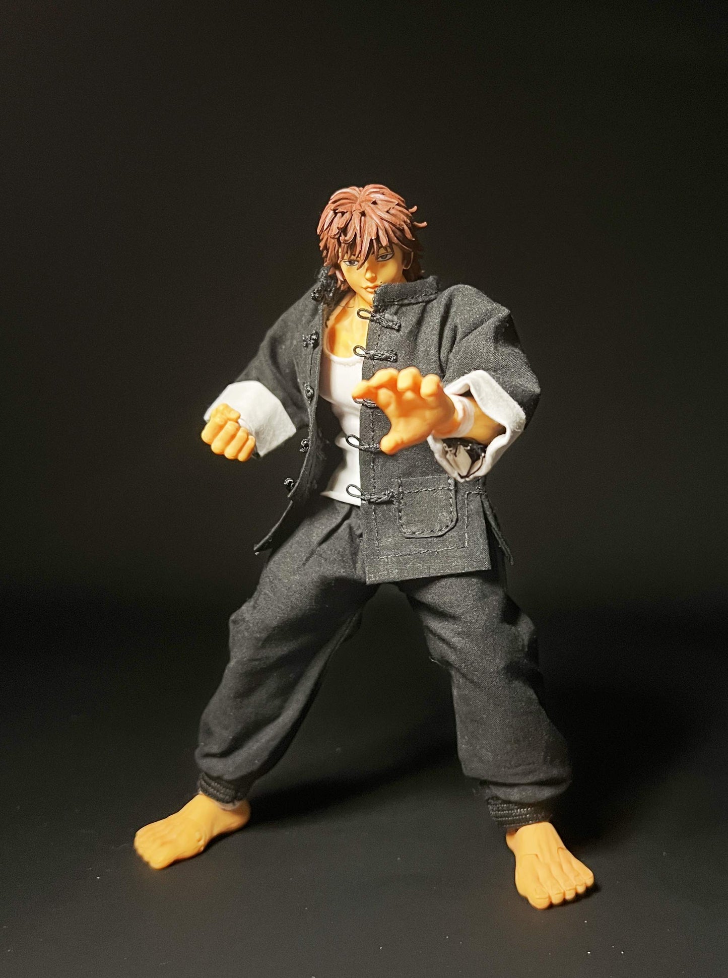 Custom 1/12 Clothing Accessories for Storm Toys Baki Black Cloth for 1/10 Figures