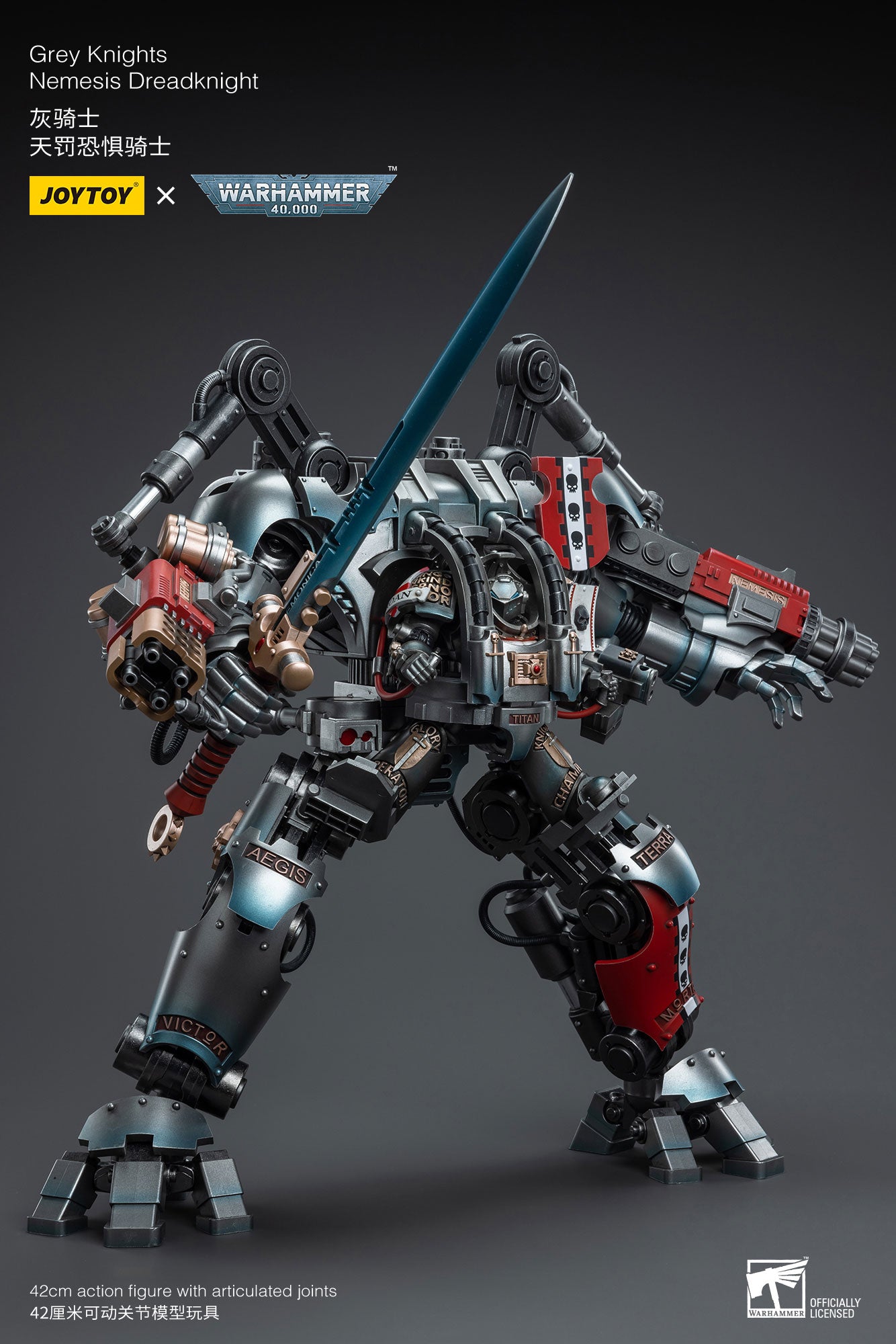 (Pre-Order) Warhammer 40K Grey Knights Nemesis Dreadknight (Including driver figures)