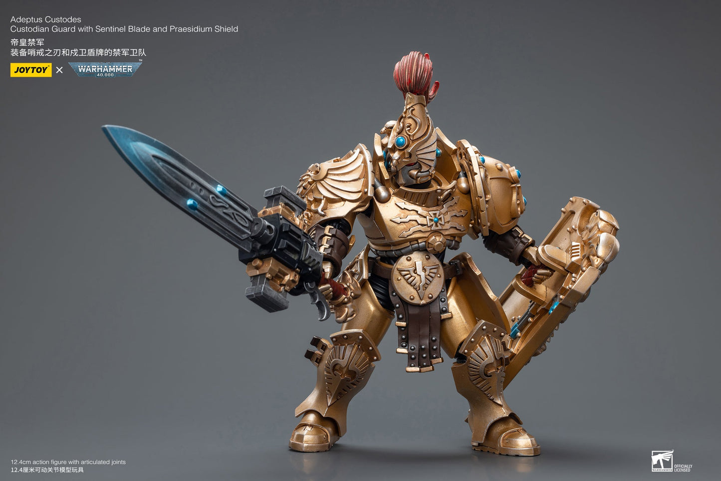 Warhammer 40K Adeptus Custodes Custodian Guard with Sentinel Blade and Praesidium Shield (In Stock)