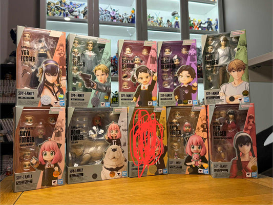 S.H.Figuarts Spy X Family Full Set of 9 Figures (Pre-Owned)