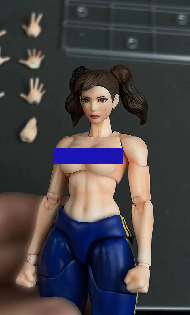 (Pre-Order) Cocann Studio 1/12 Fight Female Figure series Quinn Lee figure and MountainMoon PJ01 Block Accessory kit