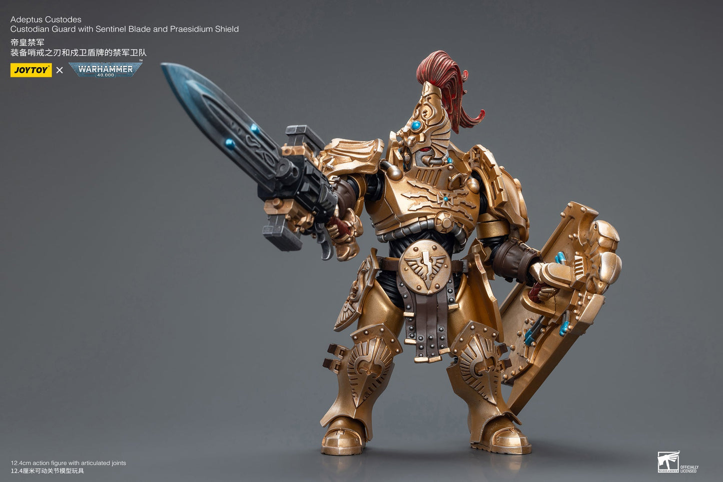 Warhammer 40K Adeptus Custodes Custodian Guard with Sentinel Blade and Praesidium Shield (In Stock)