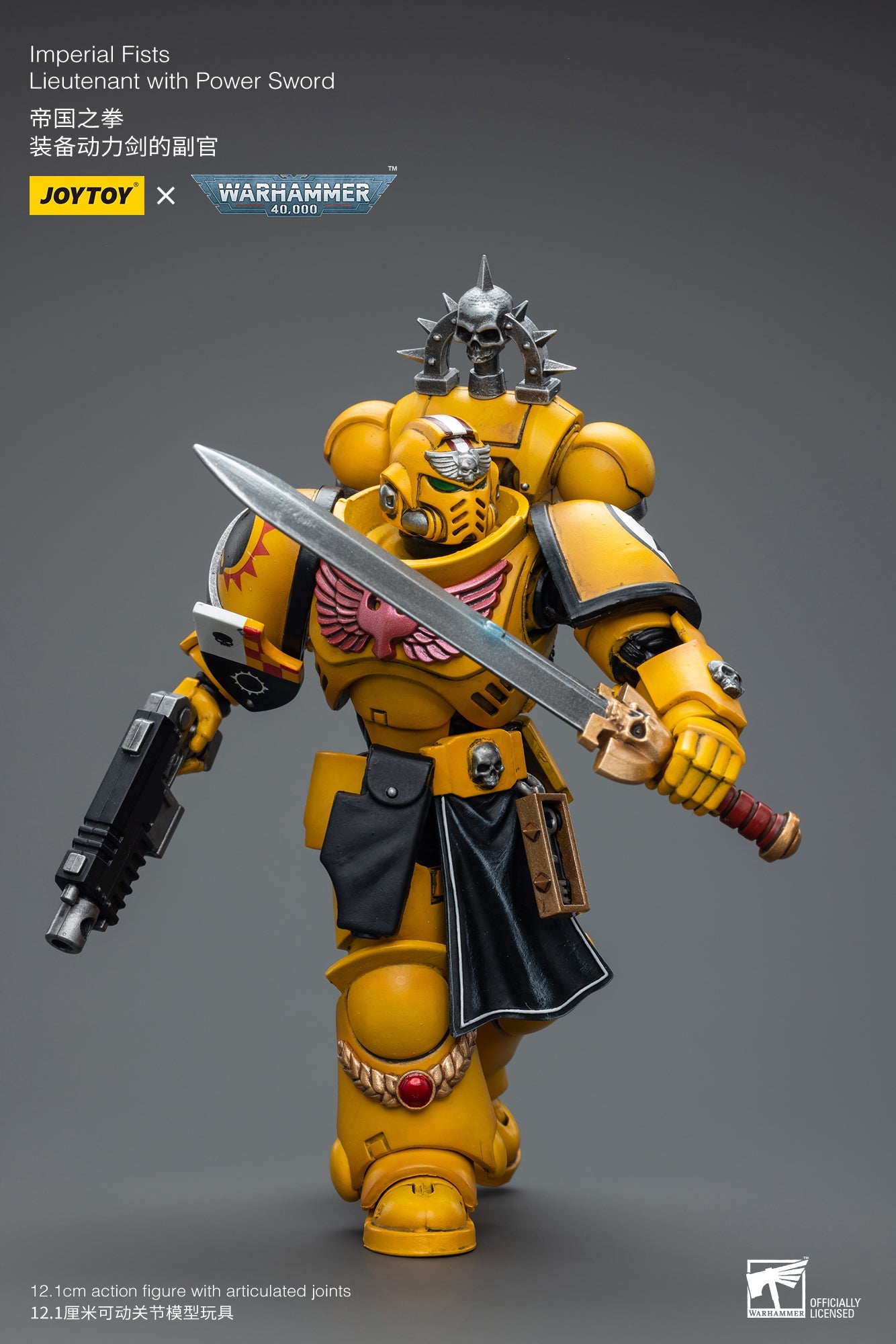 Warhammer 40K Imperial Fists Lieutenant with Power Sword (In Stock)