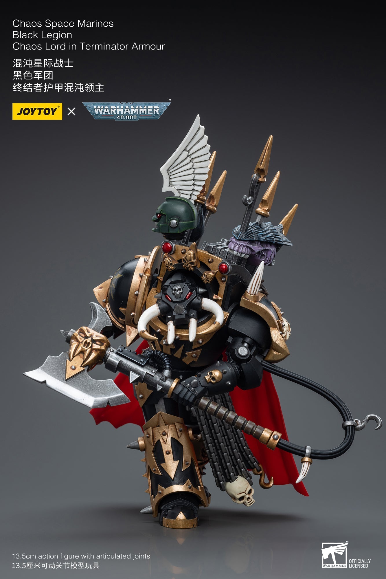 Warhammer 40K Chaos Space Marines Black Legion Chaos Lord in Terminator Armour (In Stock)