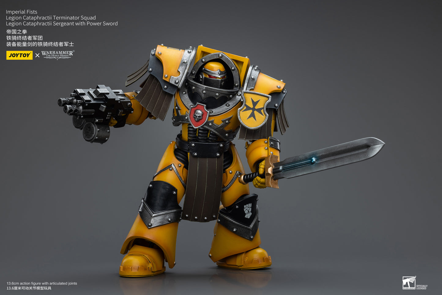 (Pre-Order) Warhammer The Horus Heresy Imperial Fists Legion Cataphractii Terminator Squad Legion Cataphractii Sergeant with Power Sword