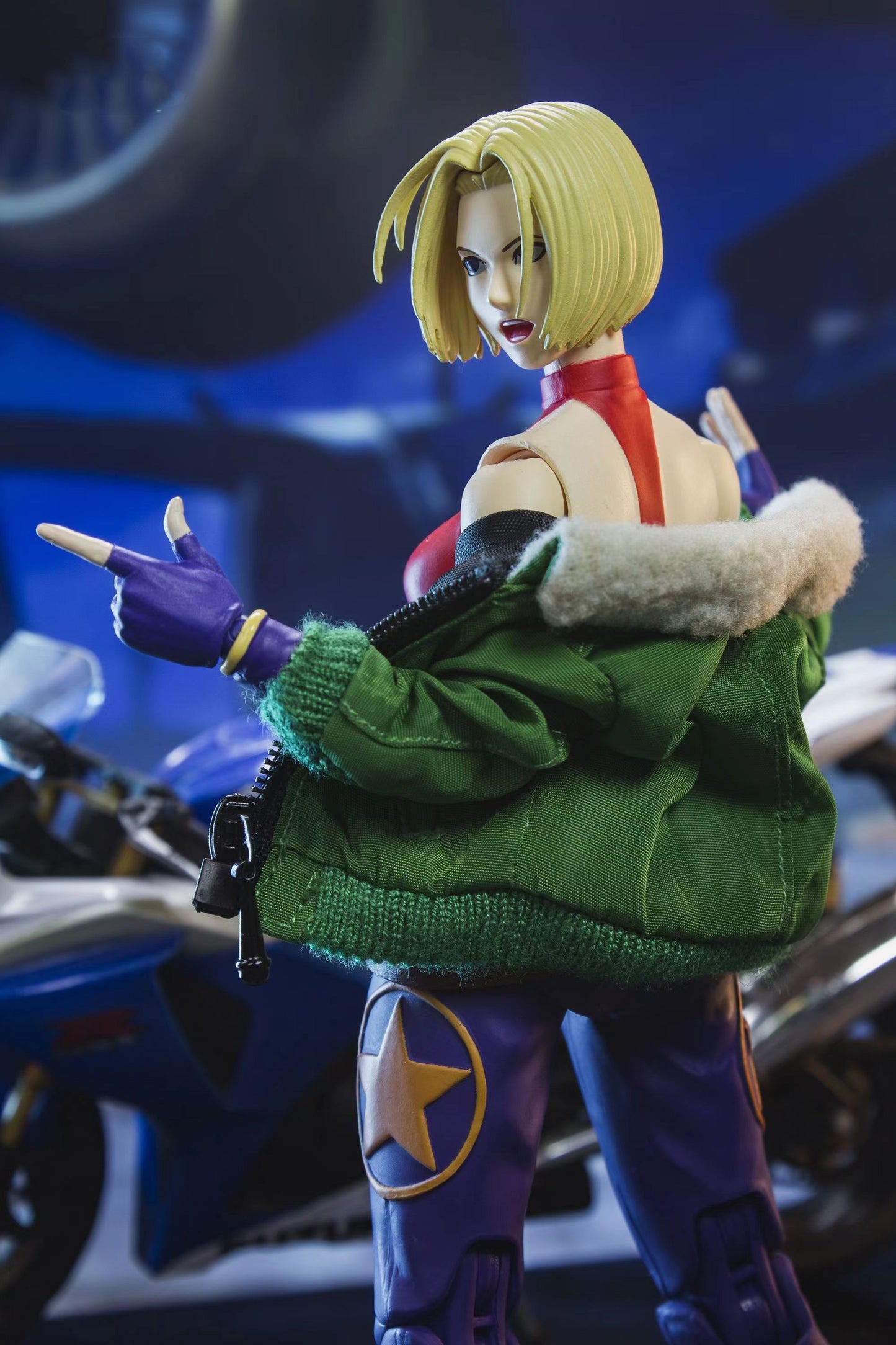Custom 1/12 Clothing Accessories for Storm Toys Blue Mary coat 1/12
