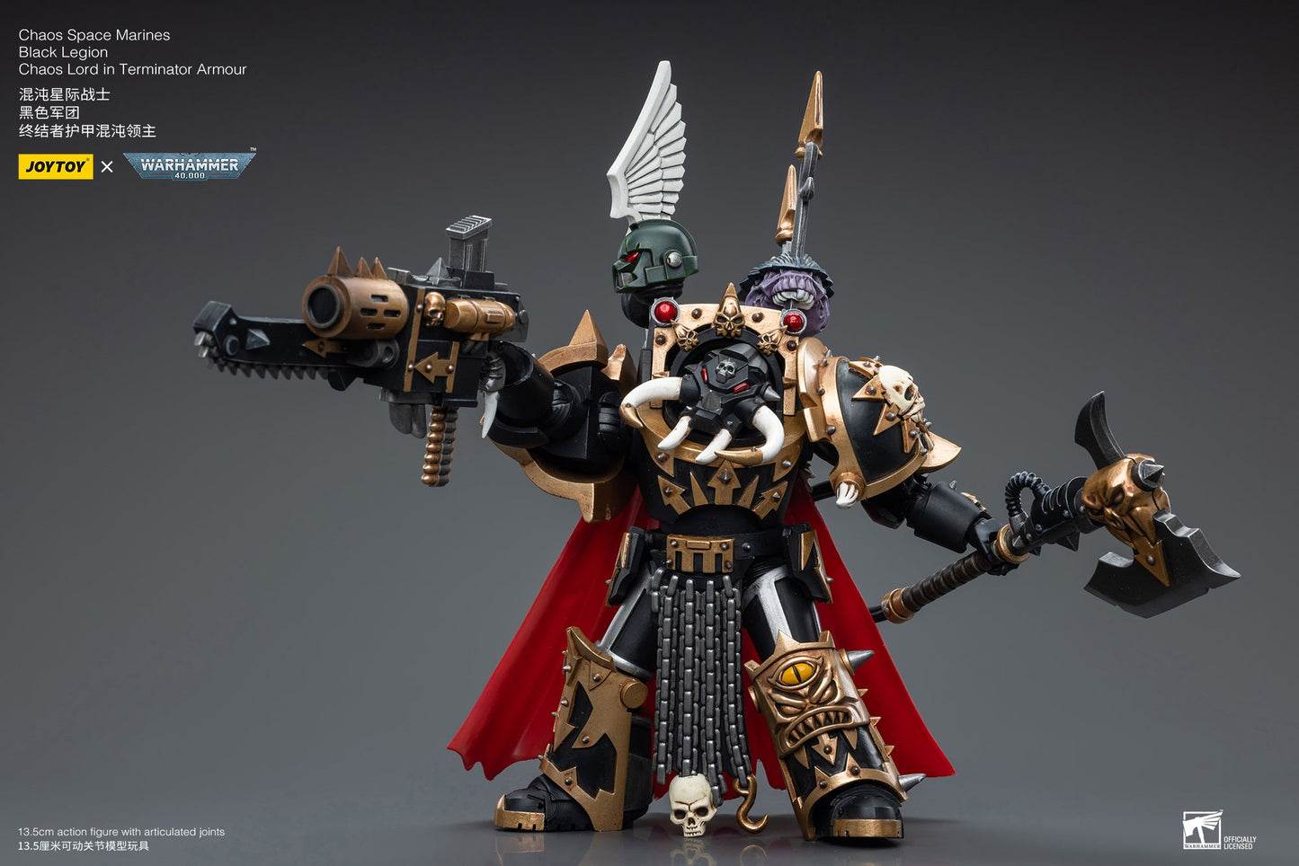 Warhammer 40K Chaos Space Marines Black Legion Chaos Lord in Terminator Armour (In Stock)