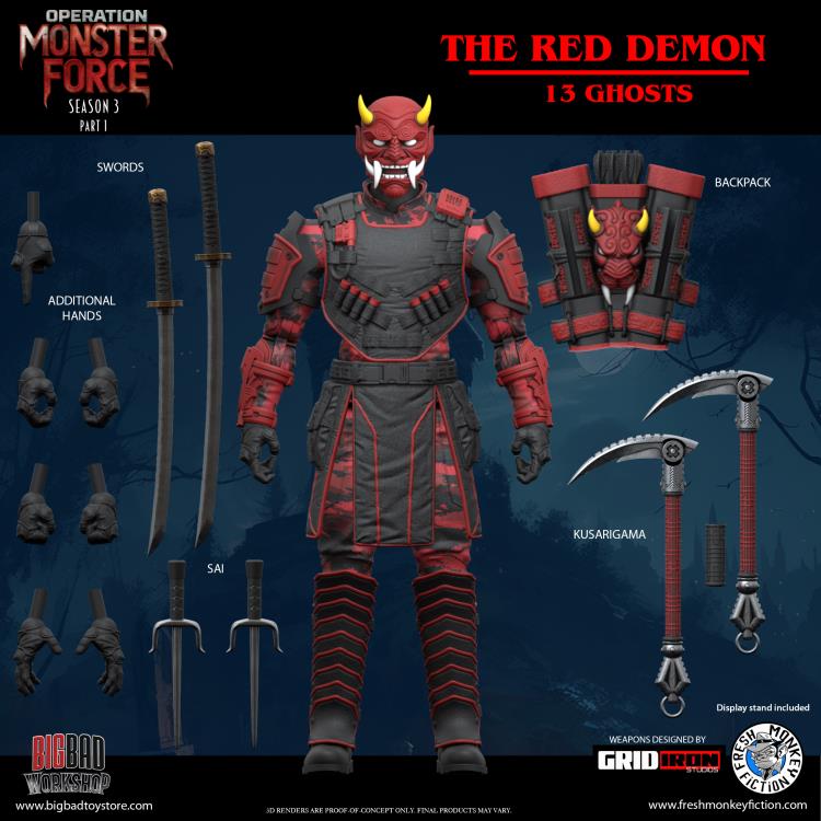 (Pre-Order) Operation: Monster Force Season 03 (Part 1) The Red Demon (13 Ghosts) 1/12 Scale Action Figure