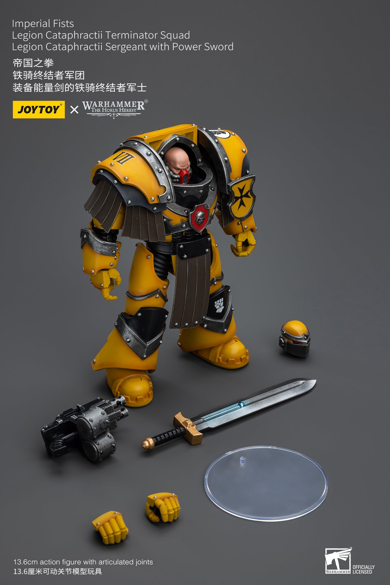 (Pre-Order) Warhammer The Horus Heresy Imperial Fists Legion Cataphractii Terminator Squad Legion Cataphractii Sergeant with Power Sword