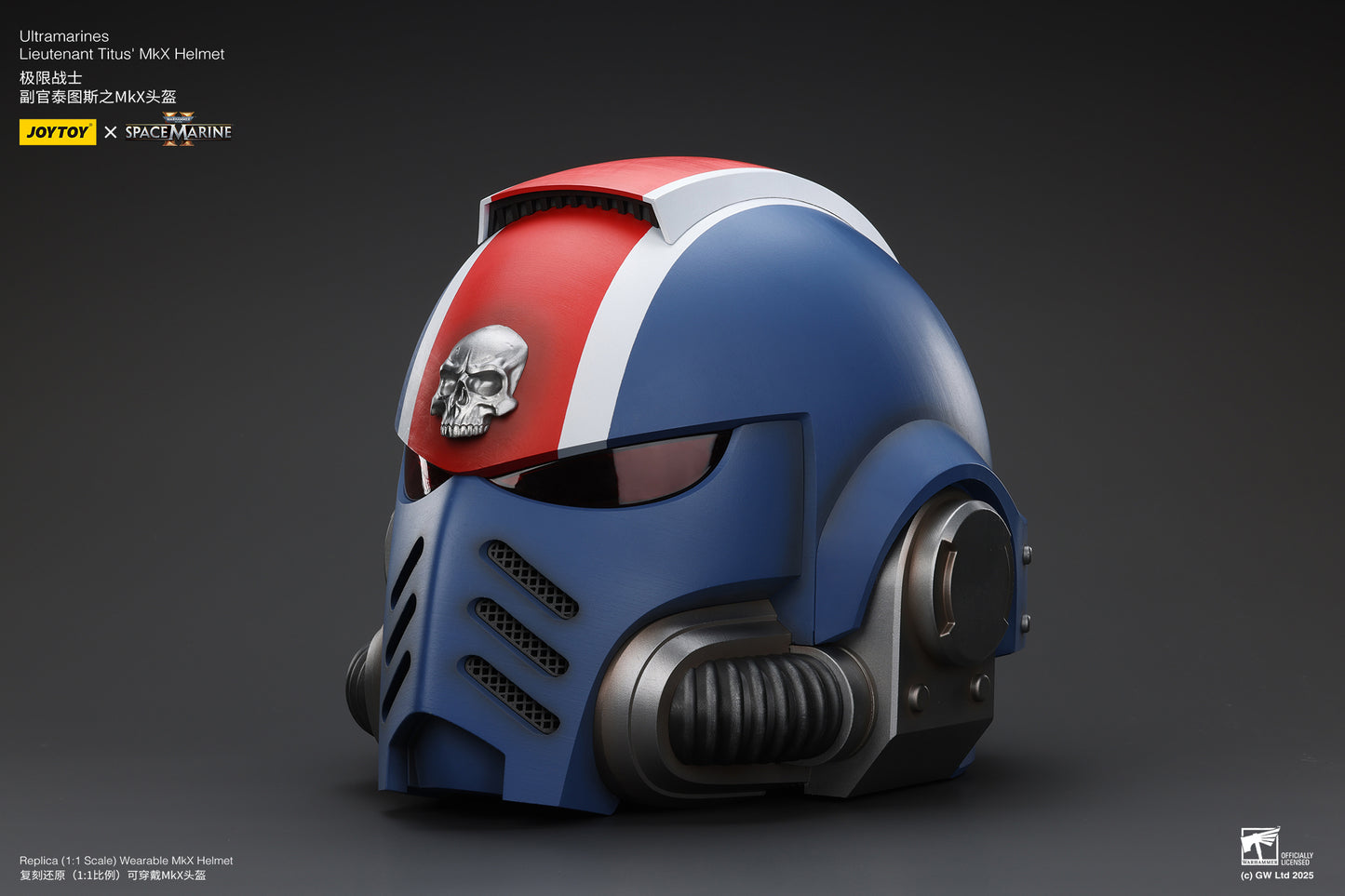 (Pre-Order) Warhammer 40k Ultramarines Lieutenant Titus' MKX Helmet