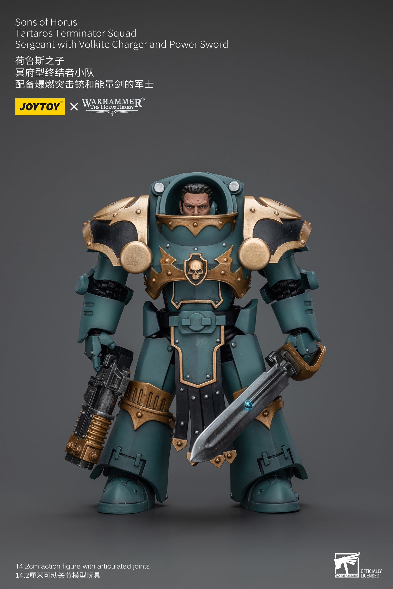 (Pre-Order) Warhammer The Horus Heresy Sons Of Horus Tartaros Terminator Squad Sergeant With Volkite Charger And Power Sword