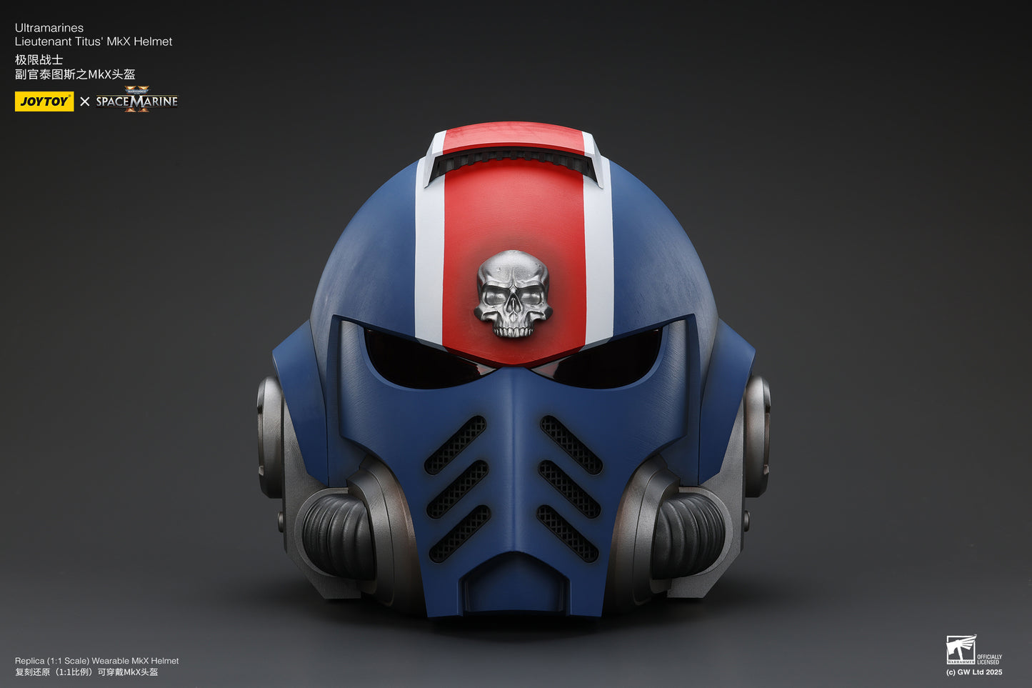 (Pre-Order) Warhammer 40k Ultramarines Lieutenant Titus' MKX Helmet