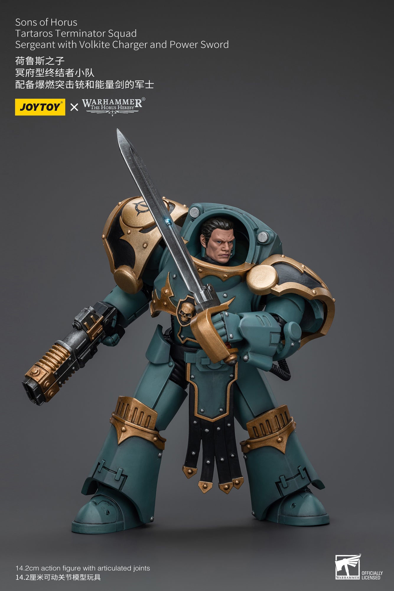 (Pre-Order) Warhammer The Horus Heresy Sons Of Horus Tartaros Terminator Squad Sergeant With Volkite Charger And Power Sword