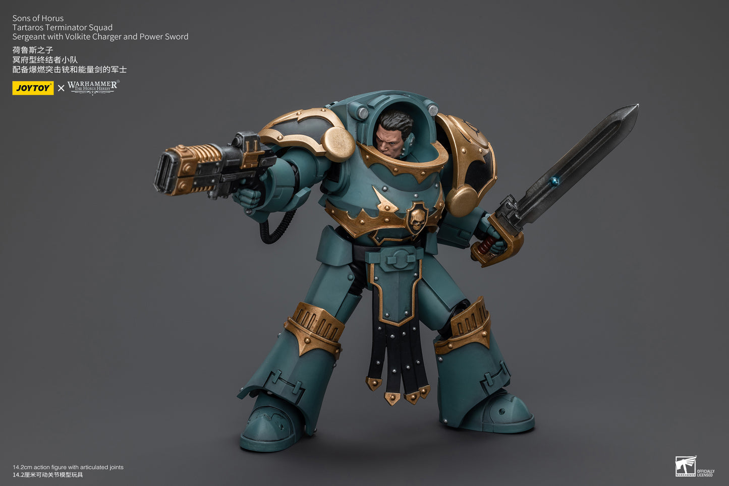 (Pre-Order) Warhammer The Horus Heresy Sons Of Horus Tartaros Terminator Squad Sergeant With Volkite Charger And Power Sword