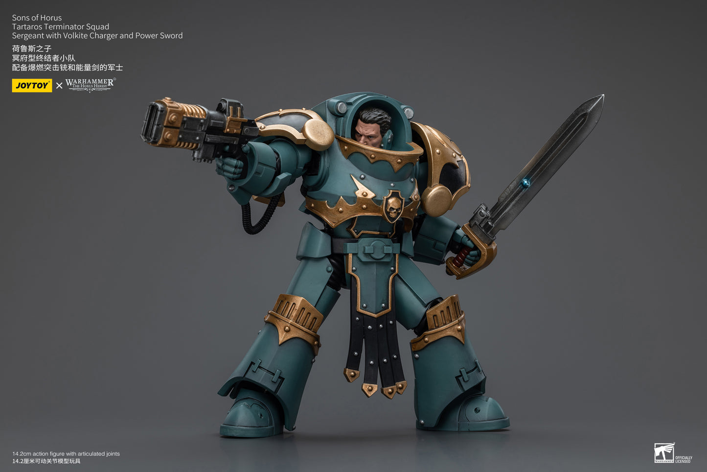 (Pre-Order) Warhammer The Horus Heresy Sons Of Horus Tartaros Terminator Squad Sergeant With Volkite Charger And Power Sword