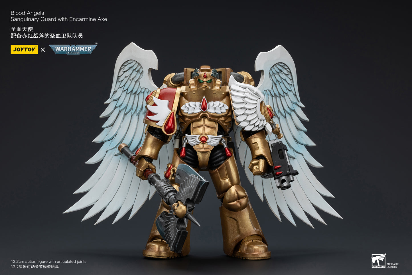 Warhammer 40k Blood Angels Sanguinary Guard with Encarmine Axe (In Stock)