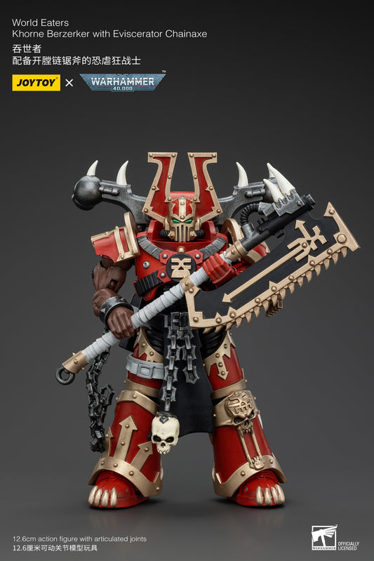Warhammer 40k World Eaters Khorne Berzerker with Eviscerator Chainaxe (In Stock)