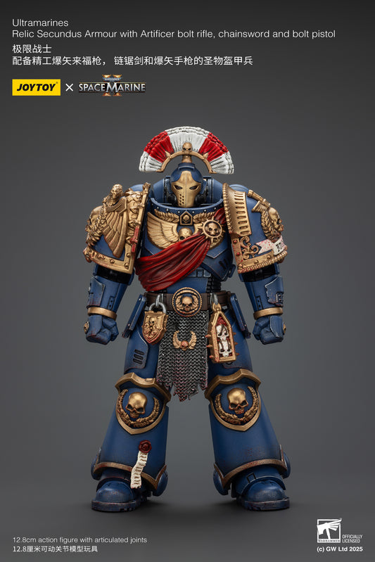 Warhammer 40k Ultramarines Relic Secundus Armour with Artificer bolt rifle, chainsword and bolt pistol