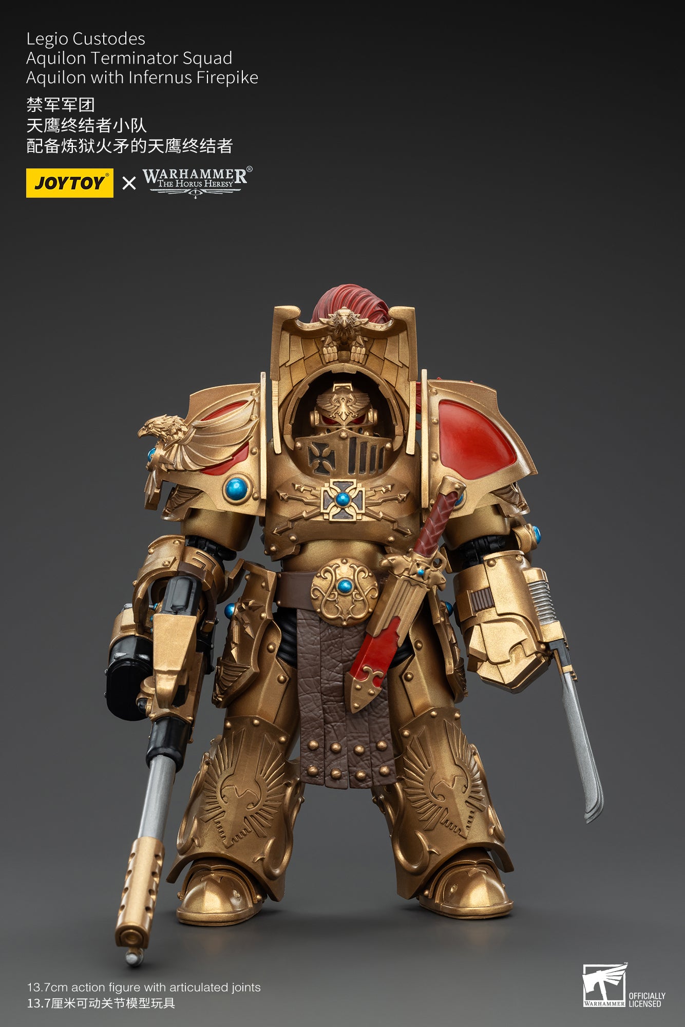 Warhammer The Horus Heresy Legio Custodes Aquilon Terminator Squad Aquilon with Infernus Firepike (In Stock)