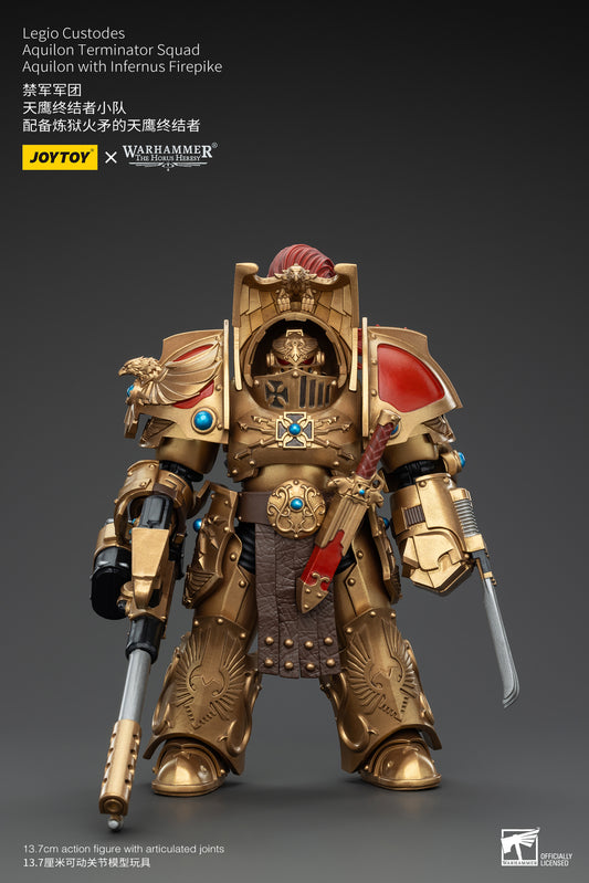 Warhammer The Horus Heresy Legio Custodes Aquilon Terminator Squad Aquilon with Infernus Firepike (In Stock)