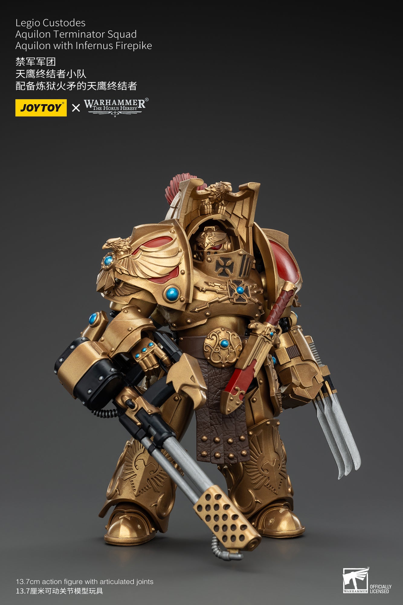 Warhammer The Horus Heresy Legio Custodes Aquilon Terminator Squad Aquilon with Infernus Firepike (In Stock)