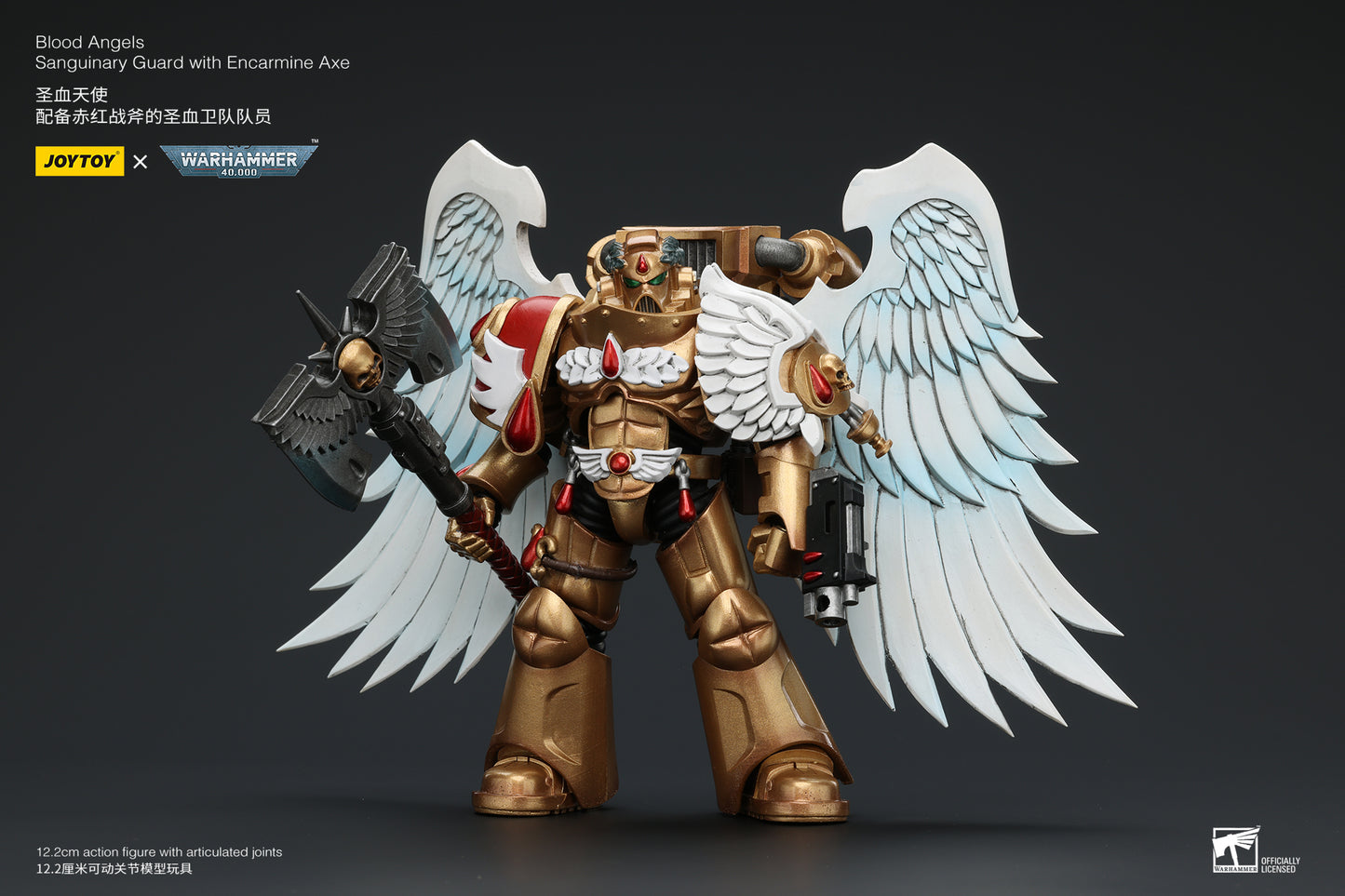 Warhammer 40k Blood Angels Sanguinary Guard with Encarmine Axe (In Stock)