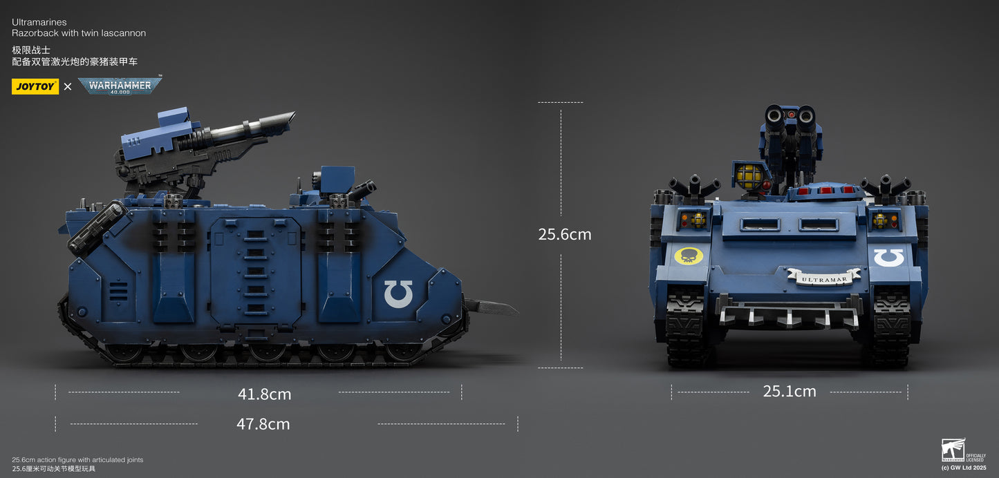 (Pre-Order) Warhammer 40k Ultramarines Razorback with twin lascannon