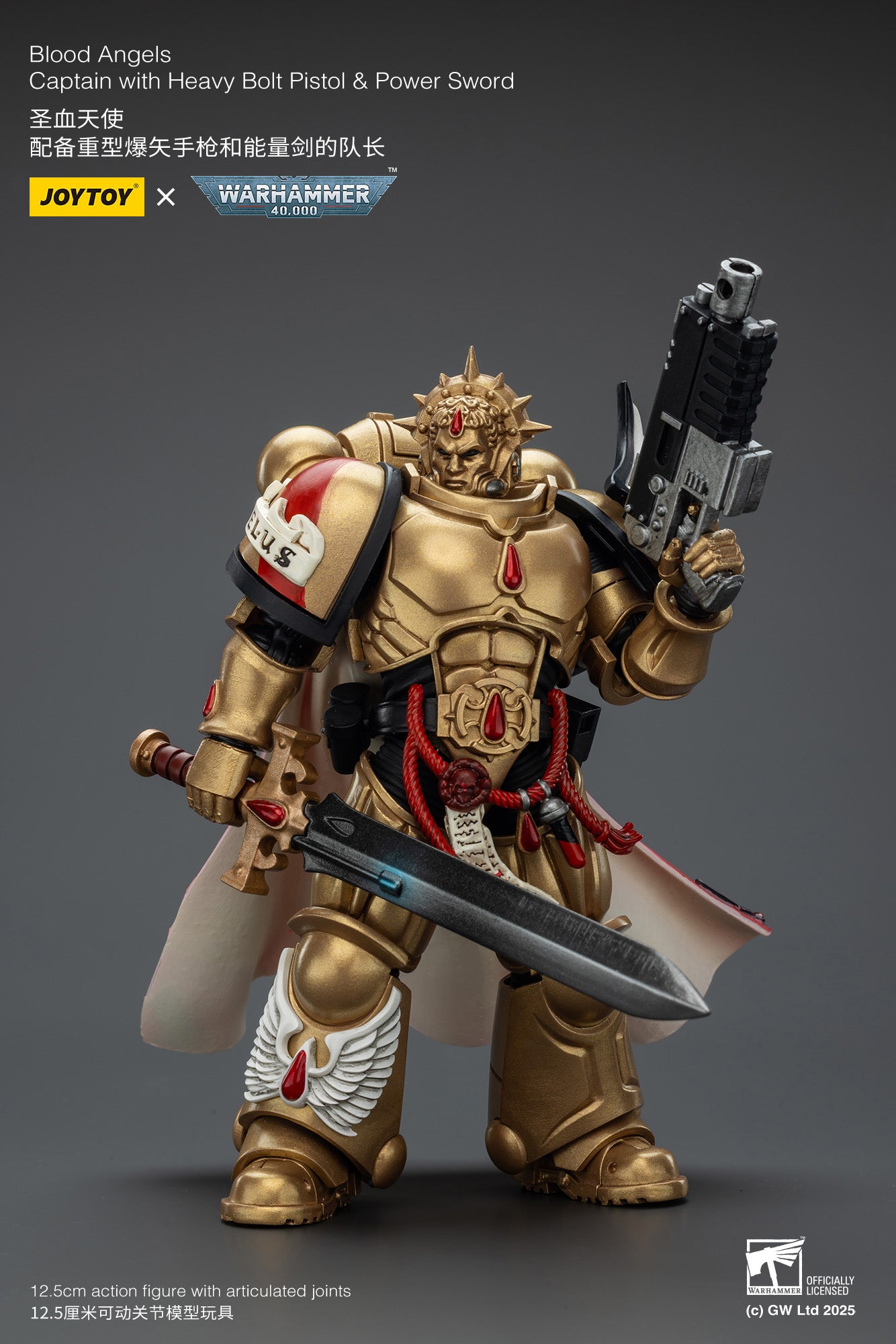 (Pre-Order) Warhammer 40k Blood Angels Captain with Heavy Bolt Pistol & Power Sword