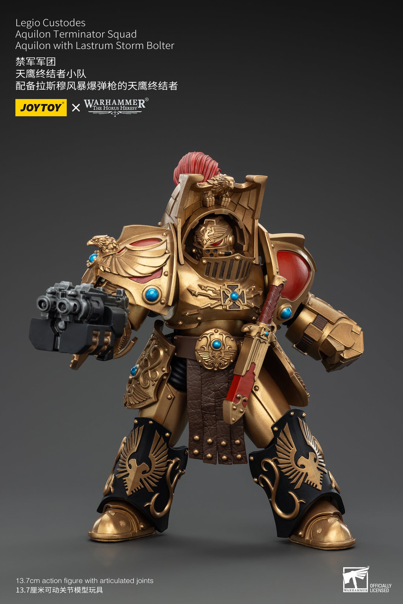 Warhammer The Horus Heresy Legio Custodes Aquilon Terminator Squad Aquilon with Lastrum Storm Bolter (In Stock)
