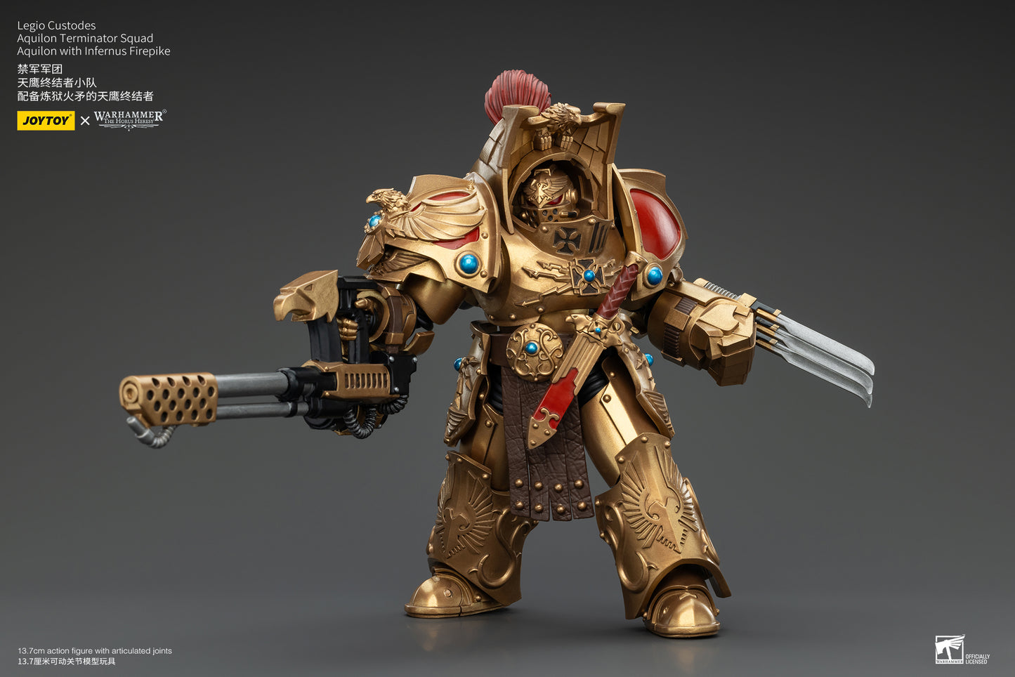 Warhammer The Horus Heresy Legio Custodes Aquilon Terminator Squad Aquilon with Infernus Firepike (In Stock)