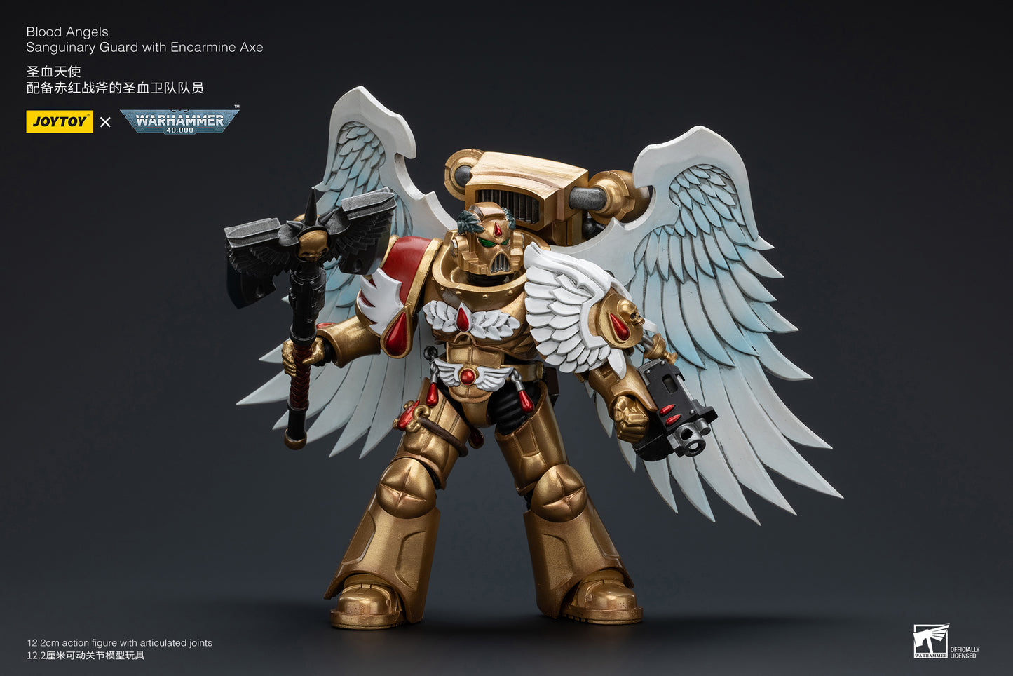Warhammer 40k Blood Angels Sanguinary Guard with Encarmine Axe (In Stock)